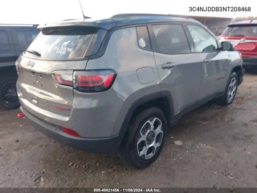 2022 Jeep Compass Trailhawk 4X4 VIN: 3C4NJDDB3NT208468 Lot: 40821456