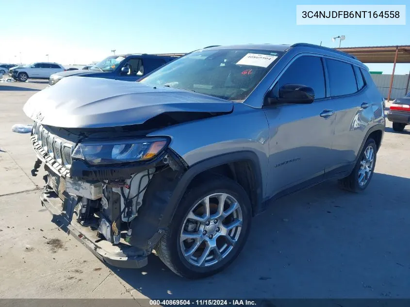 2022 Jeep Compass Latitude Lux 4X4 VIN: 3C4NJDFB6NT164558 Lot: 40869504