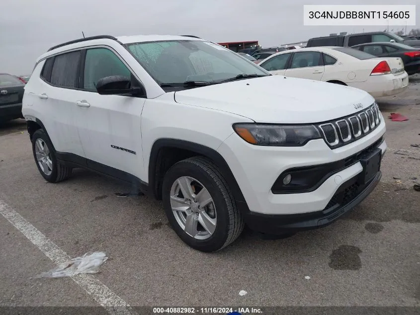 2022 Jeep Compass Latitude 4X4 VIN: 3C4NJDBB8NT154605 Lot: 40882982