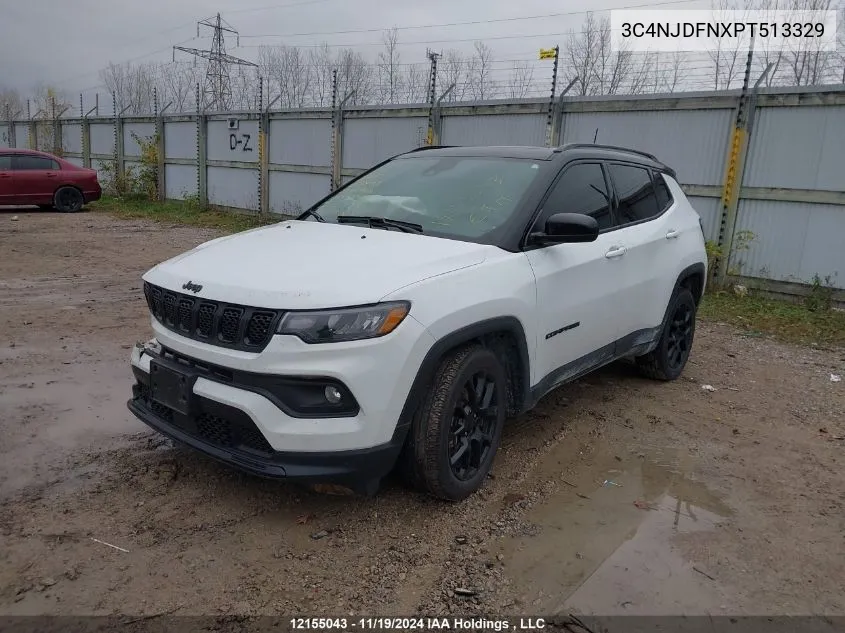 2023 Jeep Compass VIN: 3C4NJDFNXPT513329 Lot: 12155043