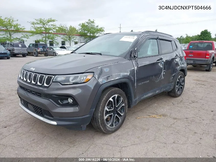 2023 Jeep Compass Limited 4X4 VIN: 3C4NJDCNXPT504666 Lot: 39616226