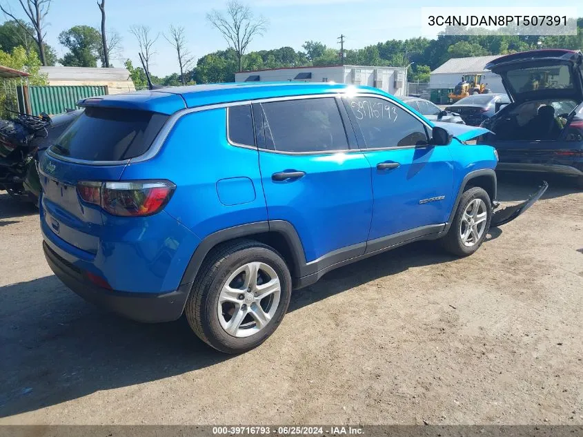 2023 Jeep Compass Sport VIN: 3C4NJDAN8PT507391 Lot: 39716793