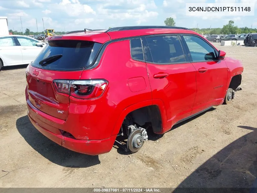 2023 Jeep Compass (Red) Edition 4X4 VIN: 3C4NJDCN1PT511148 Lot: 39837081