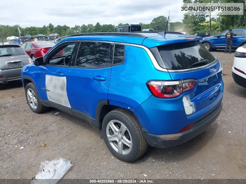 2023 Jeep Compass Latitude 4X4 VIN: 3C4NJDBN5PT518086 Lot: 40202660