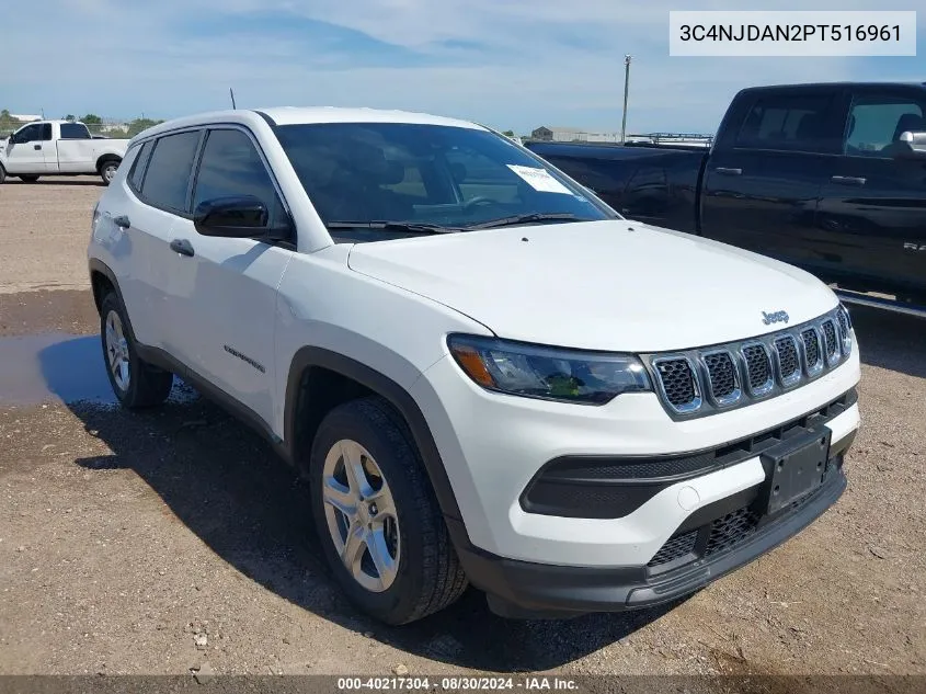 2023 Jeep Compass Sport 4X4 VIN: 3C4NJDAN2PT516961 Lot: 40217304