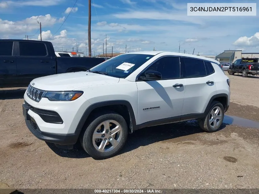 2023 Jeep Compass Sport 4X4 VIN: 3C4NJDAN2PT516961 Lot: 40217304