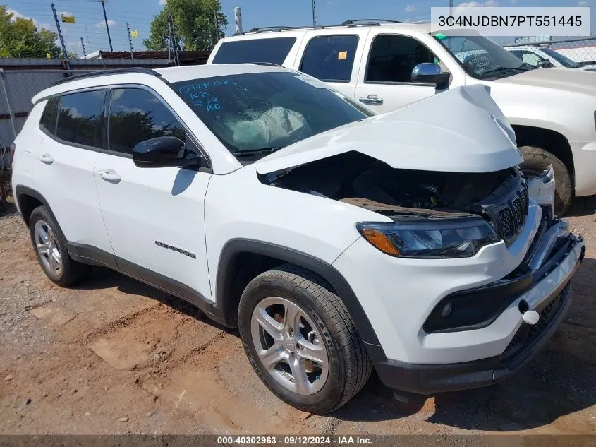 2023 Jeep Compass Latitude 4X4 VIN: 3C4NJDBN7PT551445 Lot: 40302963