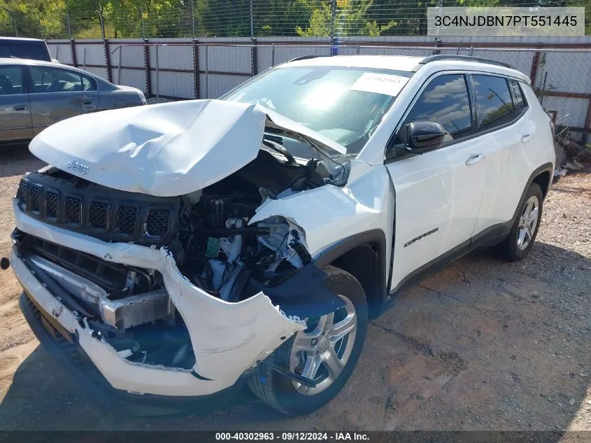 2023 Jeep Compass Latitude 4X4 VIN: 3C4NJDBN7PT551445 Lot: 40302963