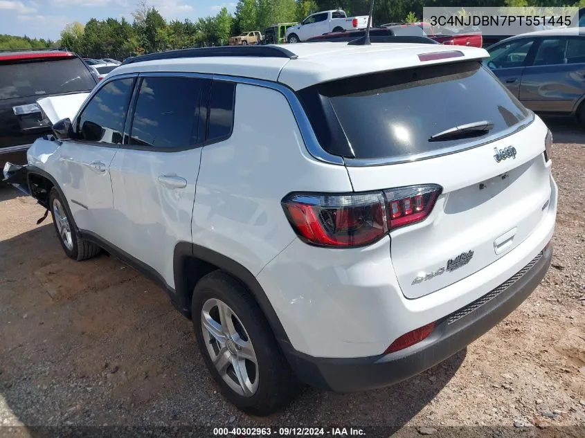 2023 Jeep Compass Latitude 4X4 VIN: 3C4NJDBN7PT551445 Lot: 40302963