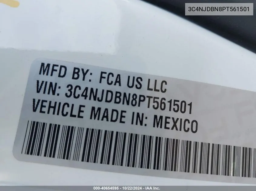 2023 Jeep Compass Latitude 4X4 VIN: 3C4NJDBN8PT561501 Lot: 40654595