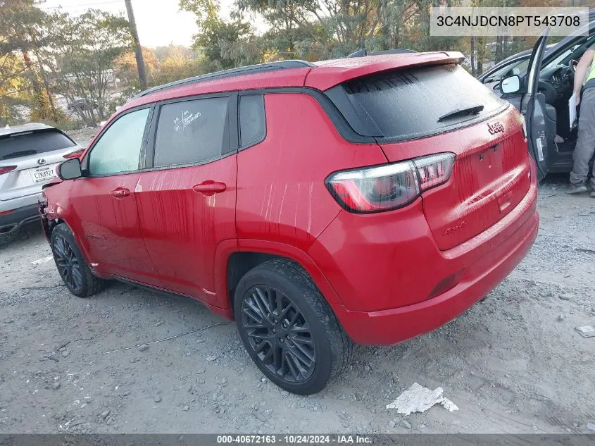 2023 Jeep Compass (Red) Edition 4X4 VIN: 3C4NJDCN8PT543708 Lot: 40672163