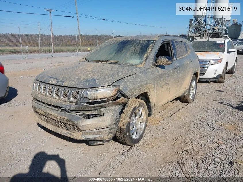 2023 Jeep Compass Latitude Lux Fwd VIN: 3C4NJDFN4PT521619 Lot: 40676656