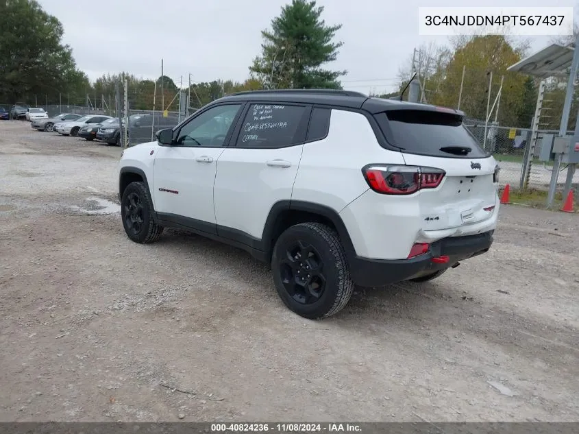 2023 Jeep Compass Trailhawk 4X4 VIN: 3C4NJDDN4PT567437 Lot: 40824236