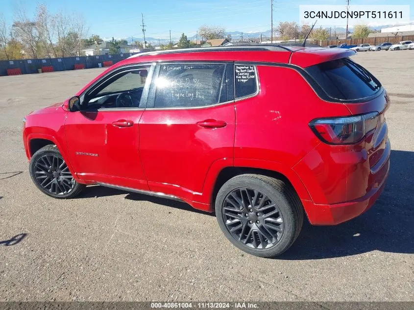 2023 Jeep Compass (Red) Edition 4X4 VIN: 3C4NJDCN9PT511611 Lot: 40861004