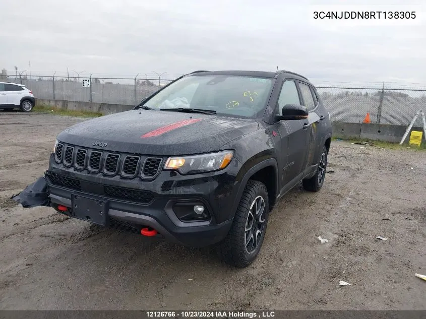 2024 Jeep Compass Trailhawk VIN: 3C4NJDDN8RT138305 Lot: 12126766