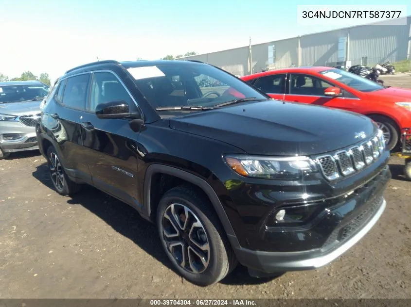 2024 Jeep Compass Limited 4X4 VIN: 3C4NJDCN7RT587377 Lot: 39704304