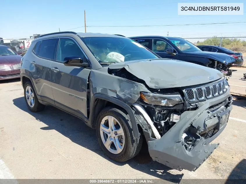 2024 Jeep Compass Latitude 4X4 VIN: 3C4NJDBN5RT581949 Lot: 39848672