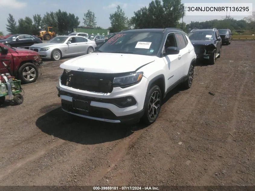 2024 Jeep Compass Limited 4X4 VIN: 3C4NJDCN8RT136295 Lot: 39859181