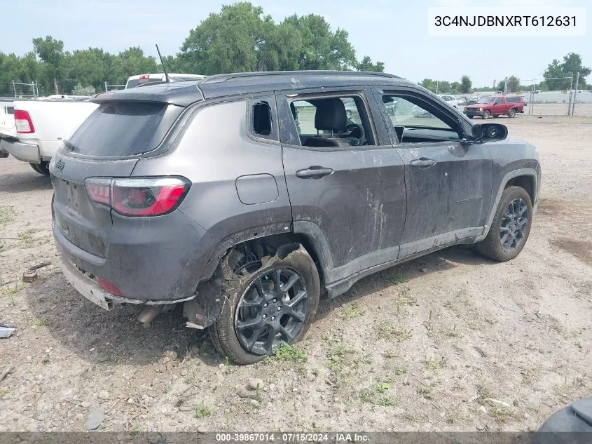 2024 Jeep Compass Latitude 4X4 VIN: 3C4NJDBNXRT612631 Lot: 39867014