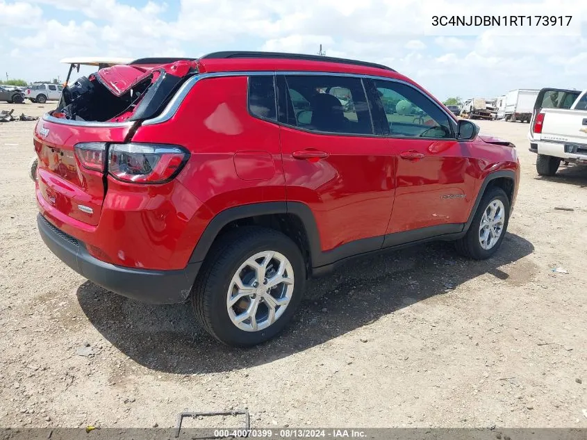 2024 Jeep Compass Latitude 4X4 VIN: 3C4NJDBN1RT173917 Lot: 40070399