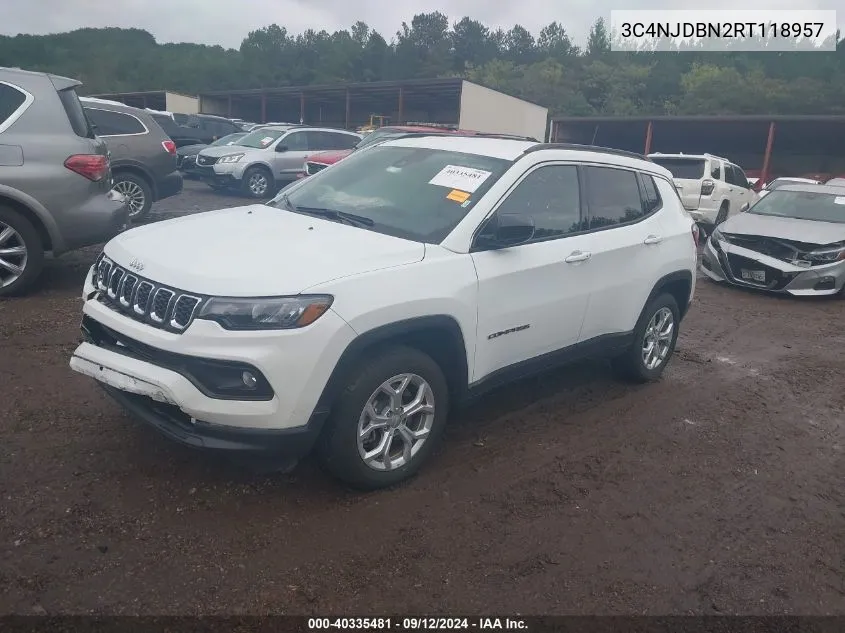 2024 Jeep Compass Latitude 4X4 VIN: 3C4NJDBN2RT118957 Lot: 40335481