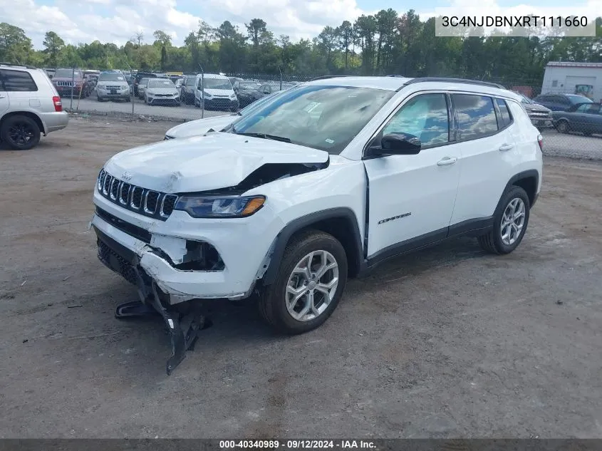 2024 Jeep Compass Latitude 4X4 VIN: 3C4NJDBNXRT111660 Lot: 40340989