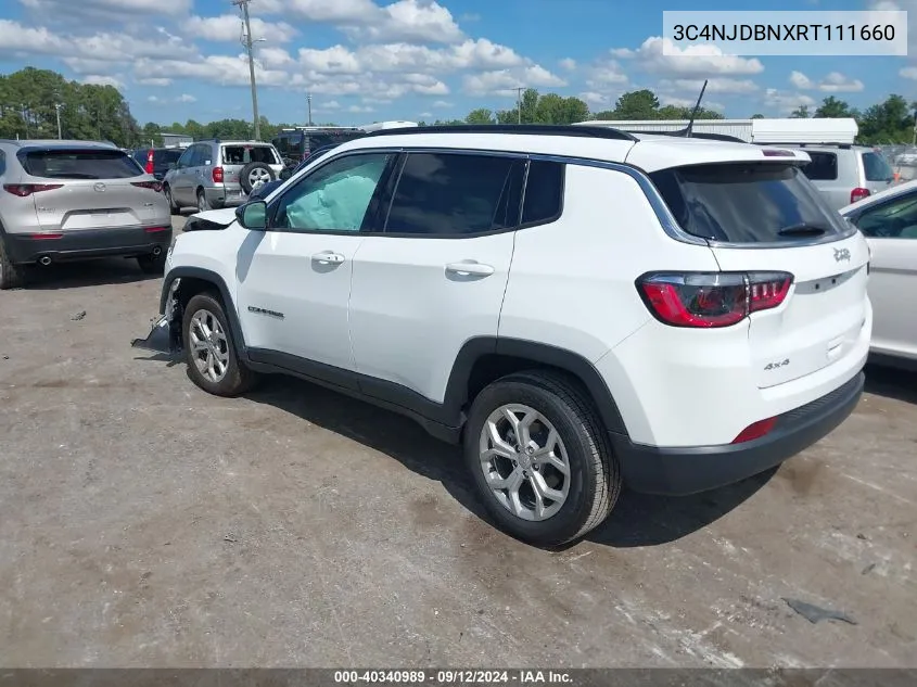 2024 Jeep Compass Latitude 4X4 VIN: 3C4NJDBNXRT111660 Lot: 40340989