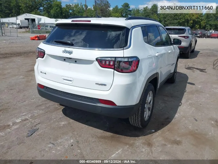 2024 Jeep Compass Latitude 4X4 VIN: 3C4NJDBNXRT111660 Lot: 40340989