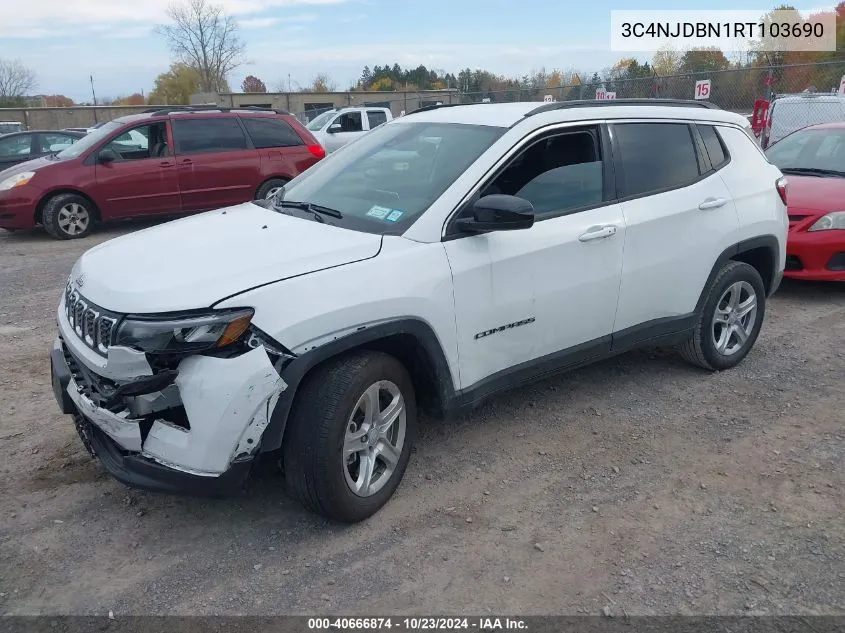 2024 Jeep Compass Latitude 4X4 VIN: 3C4NJDBN1RT103690 Lot: 40666874