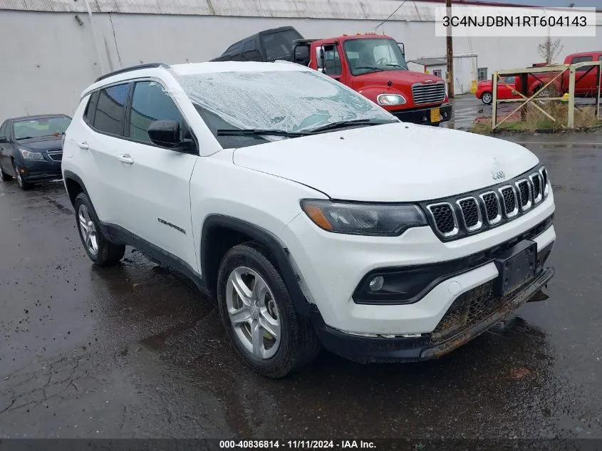 2024 Jeep Compass Latitude 4X4 VIN: 3C4NJDBN1RT604143 Lot: 40836814