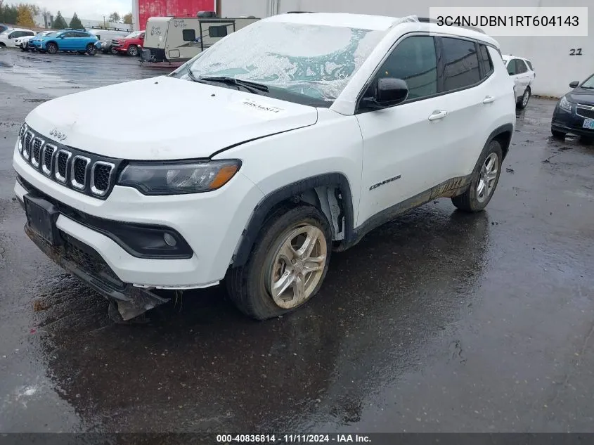 2024 Jeep Compass Latitude 4X4 VIN: 3C4NJDBN1RT604143 Lot: 40836814