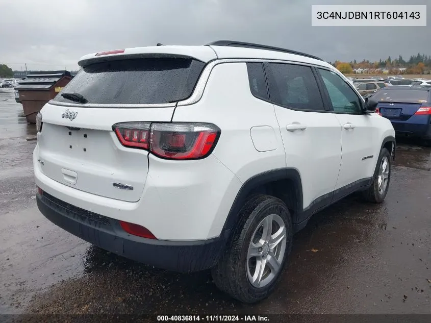 2024 Jeep Compass Latitude 4X4 VIN: 3C4NJDBN1RT604143 Lot: 40836814