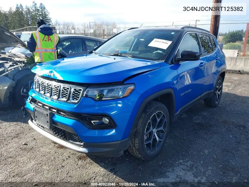 2024 Jeep Compass Limited 4X4 VIN: 3C4NJDCN3RT125382 Lot: 40923046