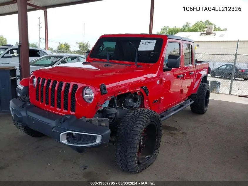 2020 Jeep Gladiator Sport S 4X4 VIN: 1C6HJTAG4LL212326 Lot: 39557795