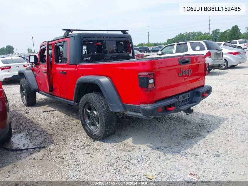 2020 Jeep Gladiator Rubicon 4X4 VIN: 1C6JJTBG8LL152485 Lot: 39634145