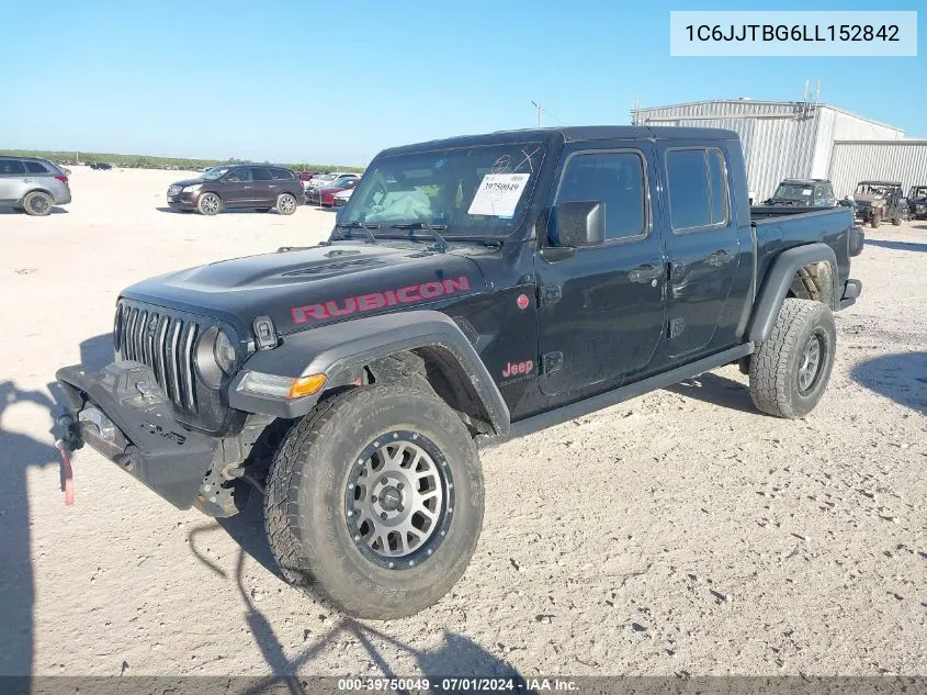 1C6JJTBG6LL152842 2020 Jeep Gladiator Rubicon 4X4