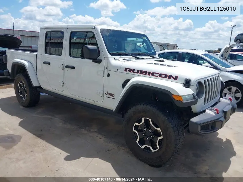 2020 Jeep Gladiator Rubicon 4X4 VIN: 1C6JJTBG2LL125010 Lot: 40107140