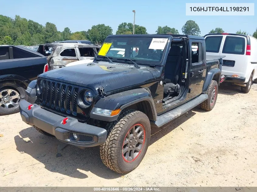 2020 Jeep Gladiator Overland 4X4 VIN: 1C6HJTFG4LL198291 Lot: 40163646