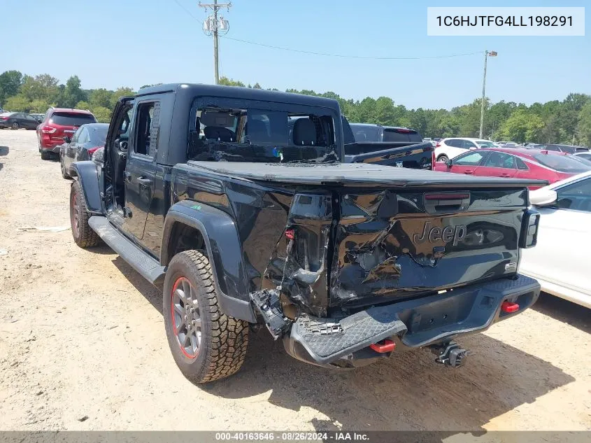 2020 Jeep Gladiator Overland 4X4 VIN: 1C6HJTFG4LL198291 Lot: 40163646