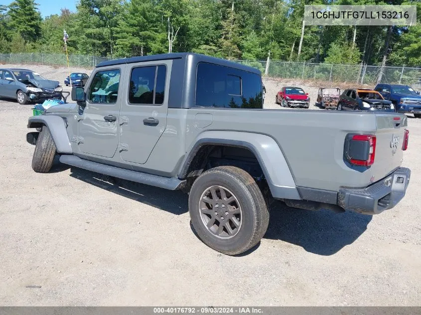 2020 Jeep Gladiator Overland 4X4 VIN: 1C6HJTFG7LL153216 Lot: 40176792