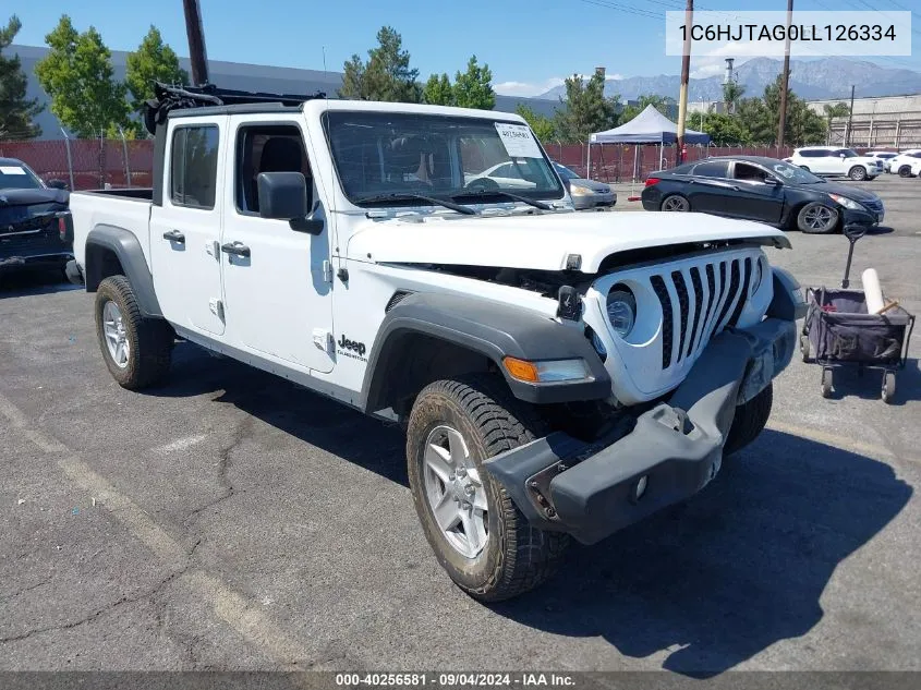 2020 Jeep Gladiator Sport S 4X4 VIN: 1C6HJTAG0LL126334 Lot: 40256581