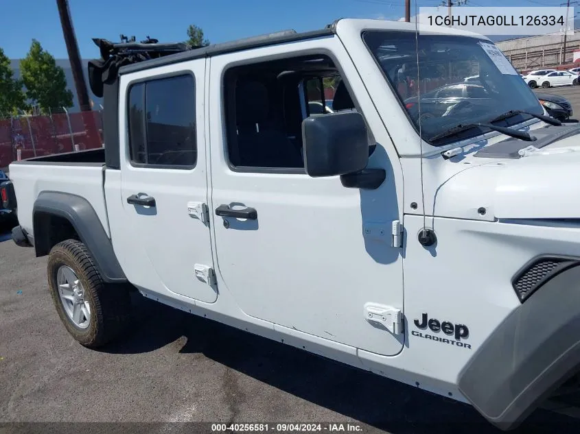 2020 Jeep Gladiator Sport S 4X4 VIN: 1C6HJTAG0LL126334 Lot: 40256581