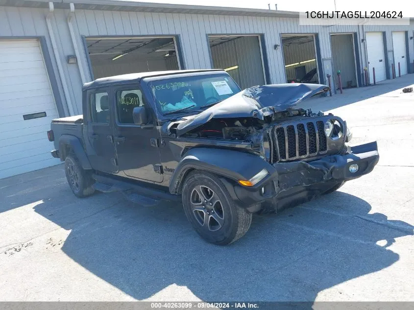 2020 Jeep Gladiator Sport 4X4 VIN: 1C6HJTAG5LL204624 Lot: 40263099