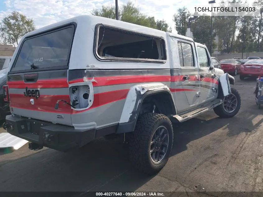 2020 Jeep Gladiator Overland 4X4 VIN: 1C6HJTFG6LL154003 Lot: 40277640