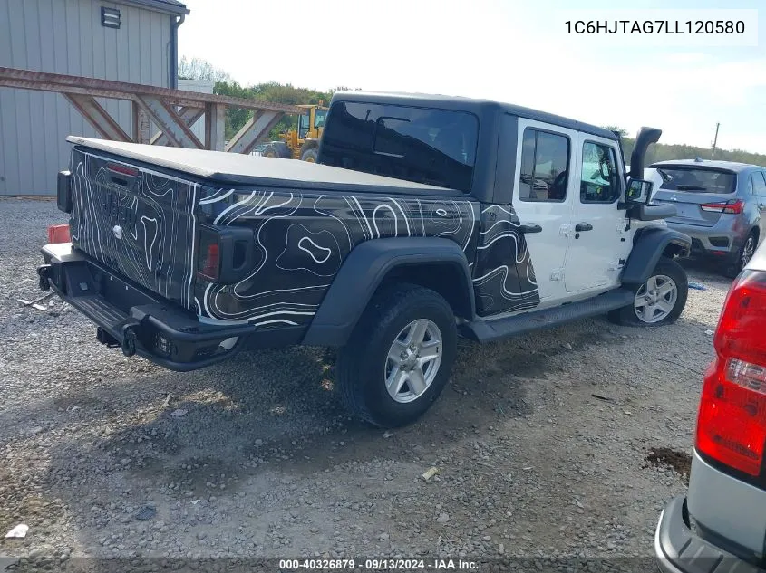 2020 Jeep Gladiator Sport VIN: 1C6HJTAG7LL120580 Lot: 40326879