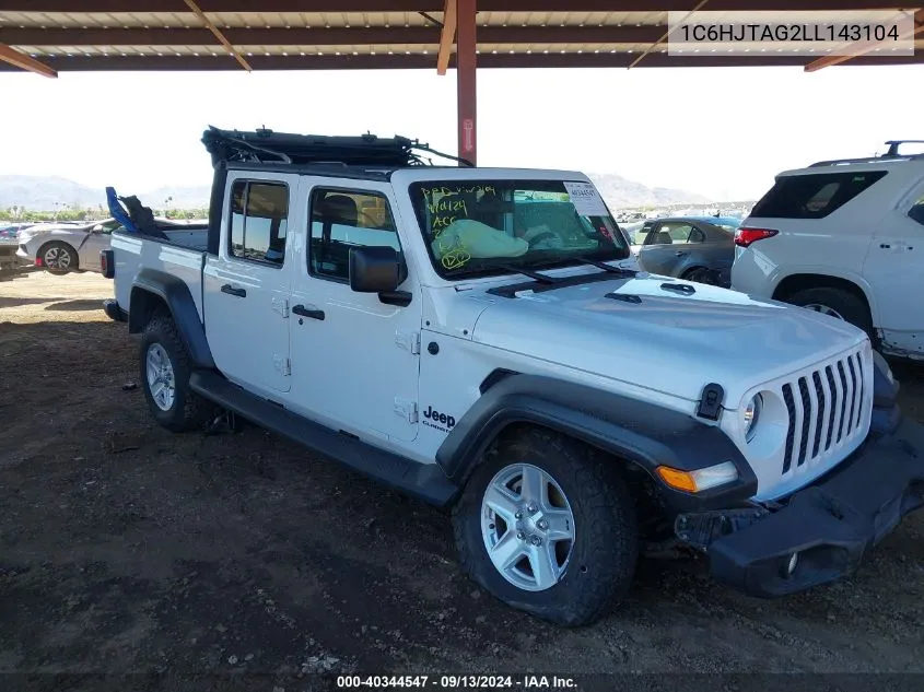 2020 Jeep Gladiator Sport VIN: 1C6HJTAG2LL143104 Lot: 40344547