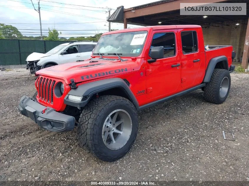 2020 Jeep Gladiator Rubicon 4X4 VIN: 1C6JJTBG7LL101320 Lot: 40389333