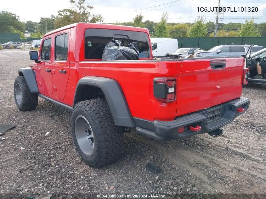 2020 Jeep Gladiator Rubicon 4X4 VIN: 1C6JJTBG7LL101320 Lot: 40389333