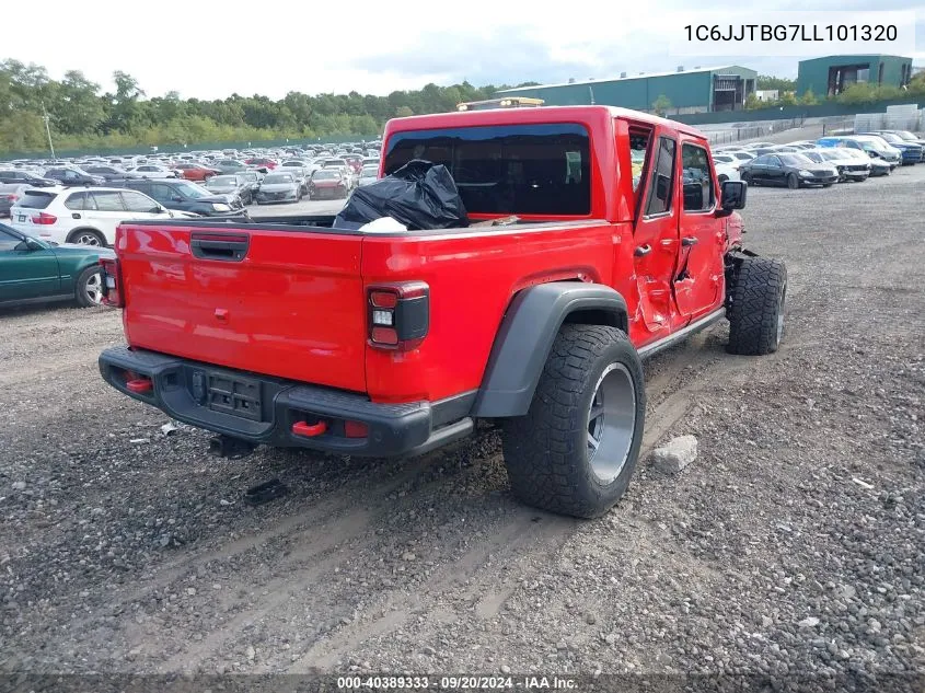 2020 Jeep Gladiator Rubicon 4X4 VIN: 1C6JJTBG7LL101320 Lot: 40389333