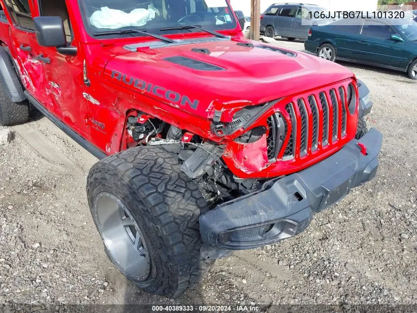 2020 Jeep Gladiator Rubicon 4X4 VIN: 1C6JJTBG7LL101320 Lot: 40389333